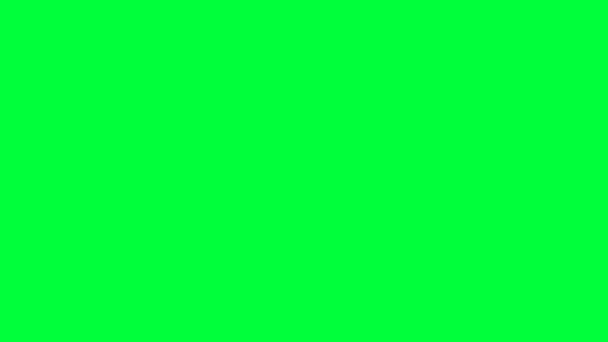 Voetbal springen op een chroma key groene achtergrond. — Stockvideo