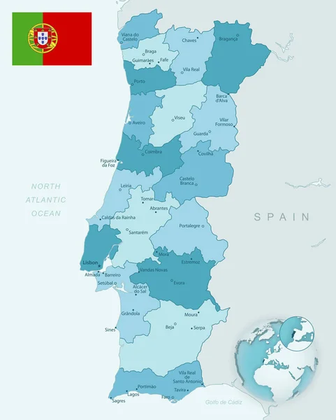 Portugal - Highly detailed editable political map Stock Vector Image & Art  - Alamy