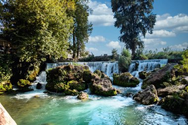 Long exposure photo of Tarsus Waterfalls, Tarsus is little town in Mersin, Turkey clipart