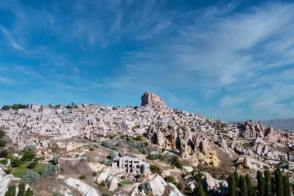 Aerial View Uchisar Town Old Cave Houses — Stock Photo, Image