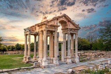 Aydın Kasabası 'ndaki Afrodisias Harabeleri (Afrodisias) Antik Kent
