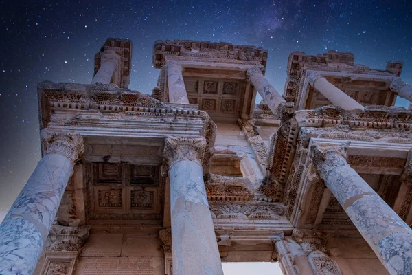 Ruines Bibliothèque Celsus Efes Ephèse Ancienne Ville Izmir Turquie — Photo