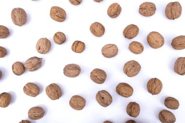 Ceviz, çuval bezinde ceviz, ceviz konsepti fotoğrafı.