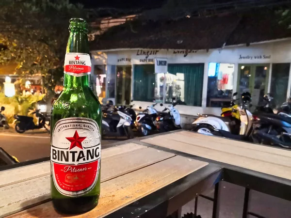 Ubud Bali Indonesia Febrero 2020 Bintang Cerveza Balcón Del Pub —  Fotos de Stock