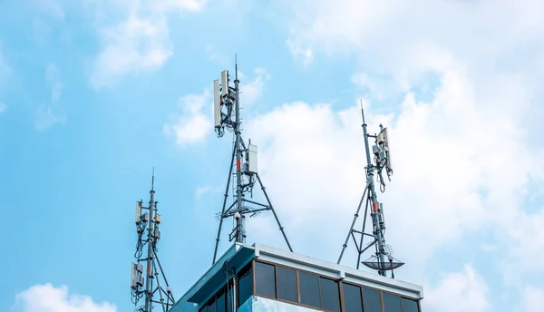 Antena Red Estación Base Celular Antena Estación Base Teléfono Móvil — Foto de Stock