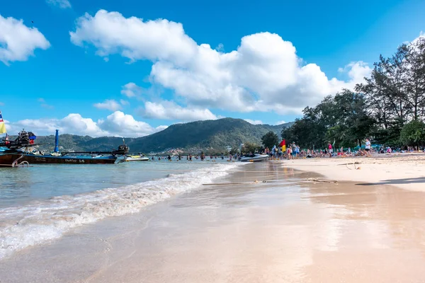 Patong Beach Phuket Tailandia Enero 2020 Lado Playa Patong Beach — Foto de Stock