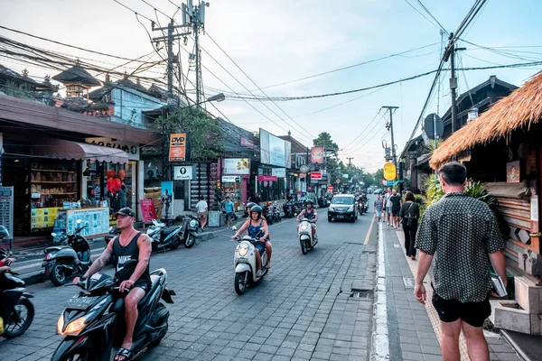 Ubud Bali Indonesia February 2020 Street View Monkey Forest Road — Stock Photo, Image