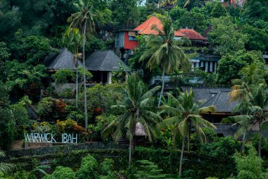Ubud, Bali / Endonezya - 11 Şubat 2020: Campuhan Tepesi Yürüyüşü manzaralı Ubud manzarası, bu yerin adı 