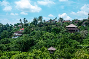 Ubud, Bali / Endonezya - 11 Şubat 2020: Campuhan Tepesi Yürüyüşü manzaralı Ubud manzarası, bu yerin adı 