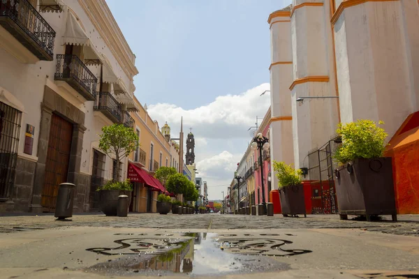 Vida Cotidiana Puebla Durante Contingencia Salud Covid Con Personas Con — Foto de Stock