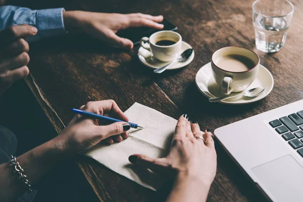 Kaffe och affärsområde projekt — Stockfoto