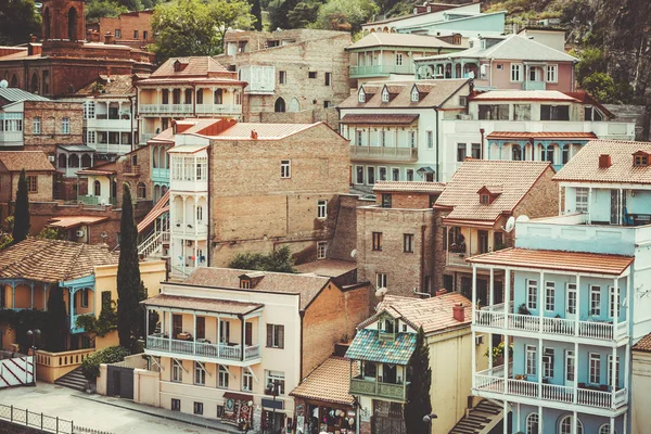 Tbilisi vista da cidade velha — Fotografia de Stock