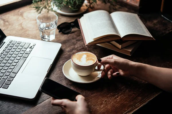 Café y proyectos empresariales — Foto de Stock