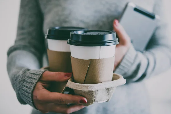 Kaffee zum Mitnehmen — Stockfoto