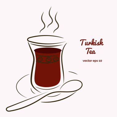 Türk çayı çay içmek için geleneksel bir cam.