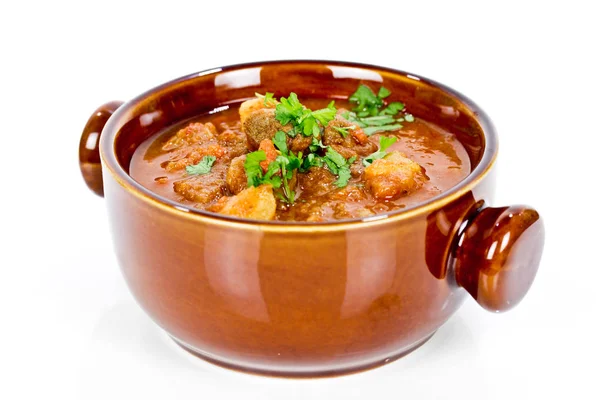 Zuppa di gulasch isolata — Foto Stock