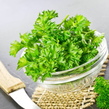 kıvırcık maydanoz taze yakın çekim