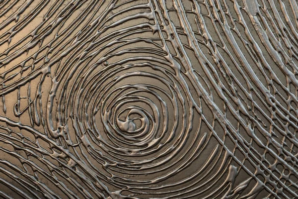 Abstracción, superficie metálica con patrones circulares de pintura. Superficie texturizada con círculos abstractos, fondo de textura de fondo — Foto de Stock