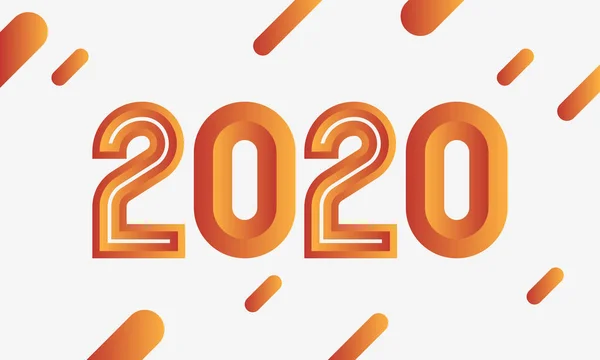 Gelukkig Nieuwjaar 2020 Banner Gefeliciteerd Vector Illustratie — Stockvector