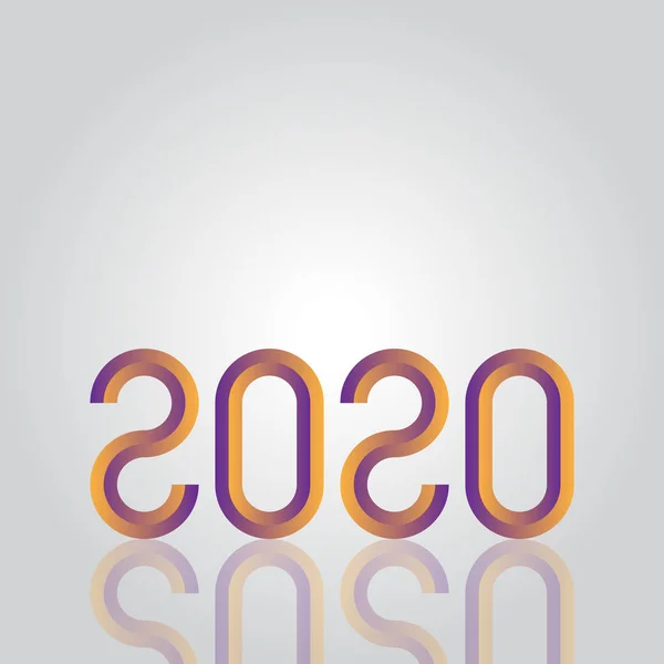 Selamat Tahun Baru 2020 Teks Modern - Stok Vektor