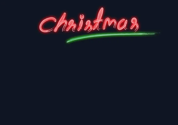 Weihnachten Neon Dunklen Hintergrund Frohes Neues Jahr — Stockfoto