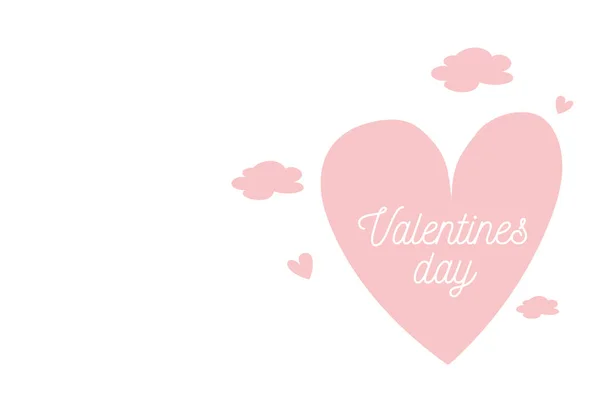 Valentýn Srdeční Vektorová Ilustrace Izolované Bílém Pozadí Love Card Poster — Stockový vektor