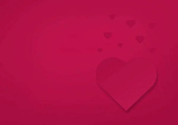 Illustrazione San Valentino Sfondo Rosso Rosa Poster Banner Spazio Testo — Foto Stock