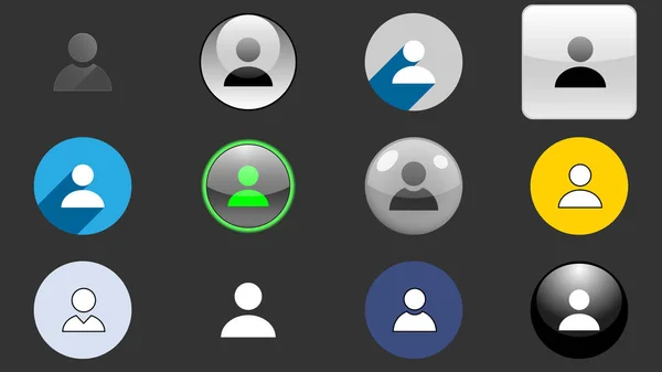 Avatar Icons Sammlung Reihe Von Icons Vektor Design Verschiedene Symboldesigns — Stockvektor