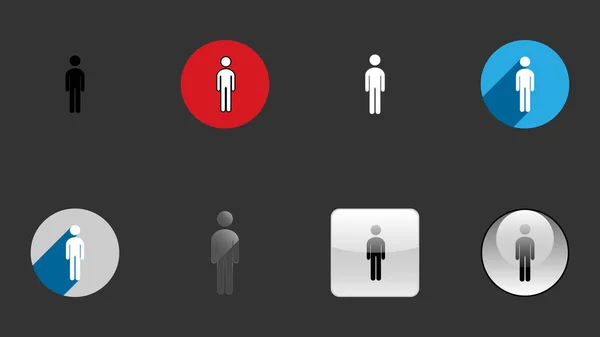 Hombre Colección Iconos Conjunto Iconos Diseño Vectores Diferentes Diseños Iconos — Vector de stock