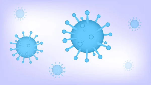 Desain Vektor Latar Belakang Virus Kertas Dinding Mikrobiologi Vektor Coronavirus Stok Ilustrasi 