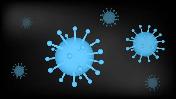 Desain Vektor Latar Belakang Virus Kertas Dinding Mikrobiologi Vektor Coronavirus Stok Vektor Bebas Royalti