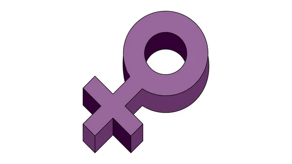 Feminizm Vektör Elementleri Feminizm Bayrak Tasarımı — Stok Vektör