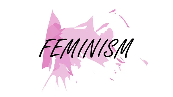 Elementos Vectoriales Feministas Diseño Banner Feminismo — Vector de stock