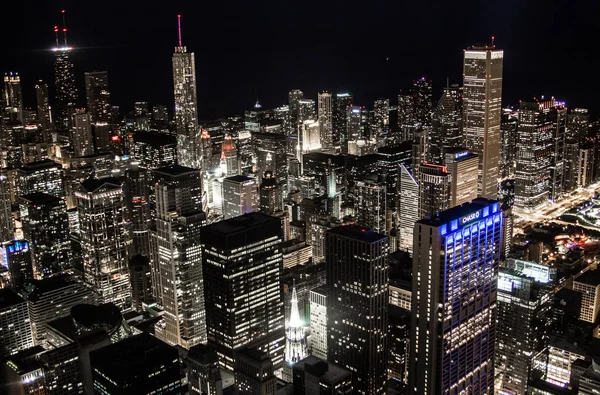 Beauté Des Lumières Dans Grande Ville Obscurité Nocturne Complète Dans Photo De Stock