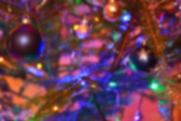 Onscherpe Achtergrond Van Xmas Christmas Textuur Achtergrond Van Kleur Lichten — Stockfoto