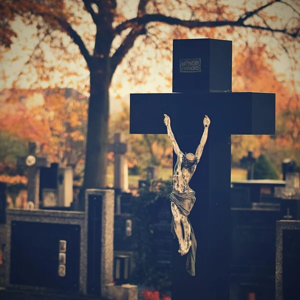 Cementerio, fondo para Halloween . — Foto de Stock