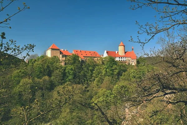 Bellissimo Castello Gotico Veveri Città Brno Alla Diga Brno Moravia — Foto Stock