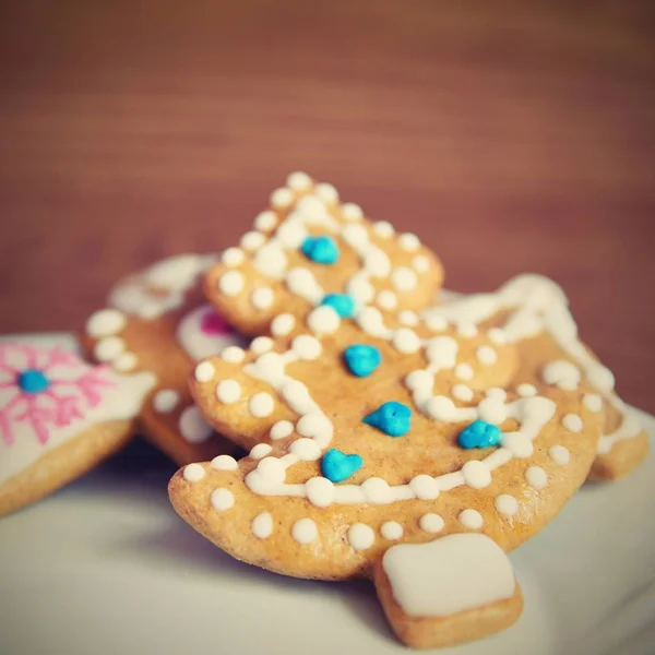 Kerst Snoep Traditionele Zelfgemaakte Handgemaakte Tsjechische Zoetigheden Gingerbreads — Stockfoto