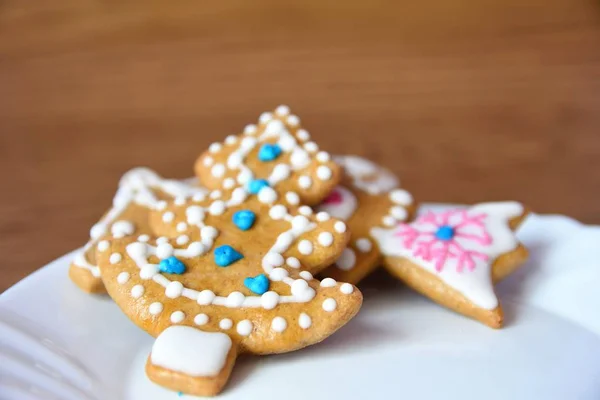 Christmas Sweets Traditional Homemade Handmade Czech Sweets Gingerbreads — Stock Photo, Image
