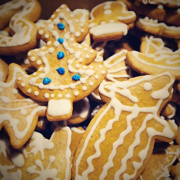 Karácsonyi Édességek Házi Készítésű Kézzel Készített Cseh Édességek Gingerbreads — Stock Fotó