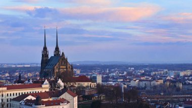Brno şehir - Petrov. St. Peter ve Paul Kilisesi. Orta Avrupa - Çek Cumhuriyeti.
