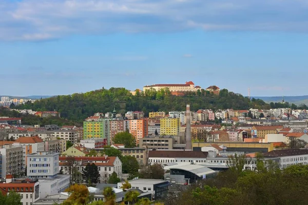 Általunk Kínált Brünn Cseh Köztársaság Európa Felülnézete Város Műemlékeinek Tetők — Stock Fotó