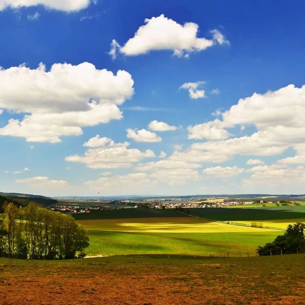 Beautiful landscape. Natural scenery with sky and clouds. Czech Republic. — Stock Photo, Image