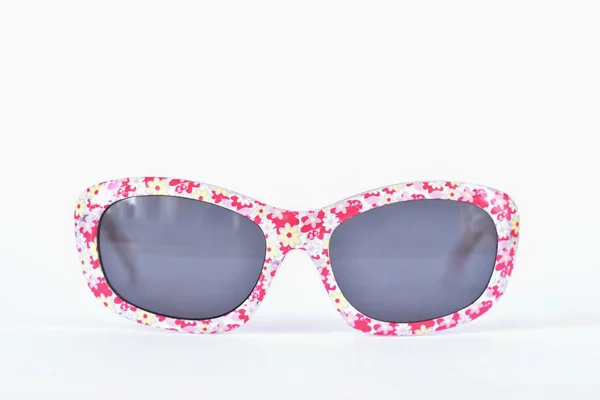 Sunglasses Baby Pink White Colorful Glasses Isolated Clean White Background — Stock Photo, Image