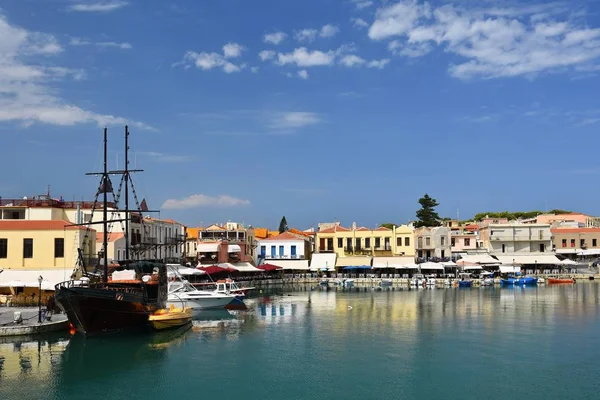 Agosto 2017 Rethymno Crete Grecia Antico Porto Veneziano Rethimno — Foto Stock