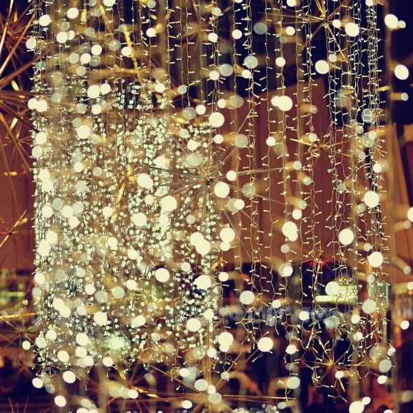 Abstract kerst achtergrond, xmas textuur van kleur lichten voor kerstboom. — Stockfoto