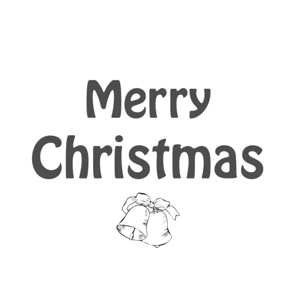 Веселий Різдвяний Текст Творча Типографія Святкового Привітання Подарунок Плакат — стоковий вектор