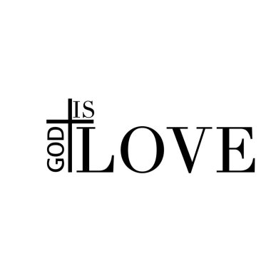 Hristiyan inancı, baskılar için tipografi ya da poster, kart, el ilanı ya da tişört olarak kullanım