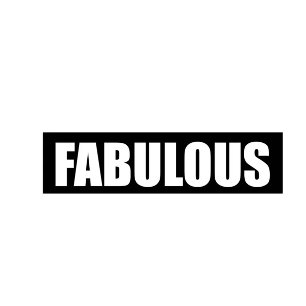 Fabulous Typography Shirt Graphic Print Poster Postcard Other Uses — Stock Vector