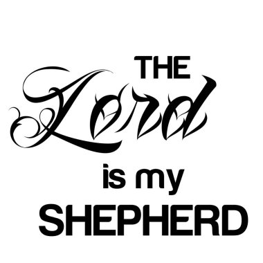 Hristiyan inancı, baskılar için tipografi ya da poster, kart, el ilanı ya da tişört olarak kullanım